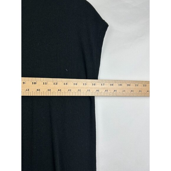 Madewell Women's Ribbed Shoulder Tee Midi Dress in Black XS - Picture 5 of 9